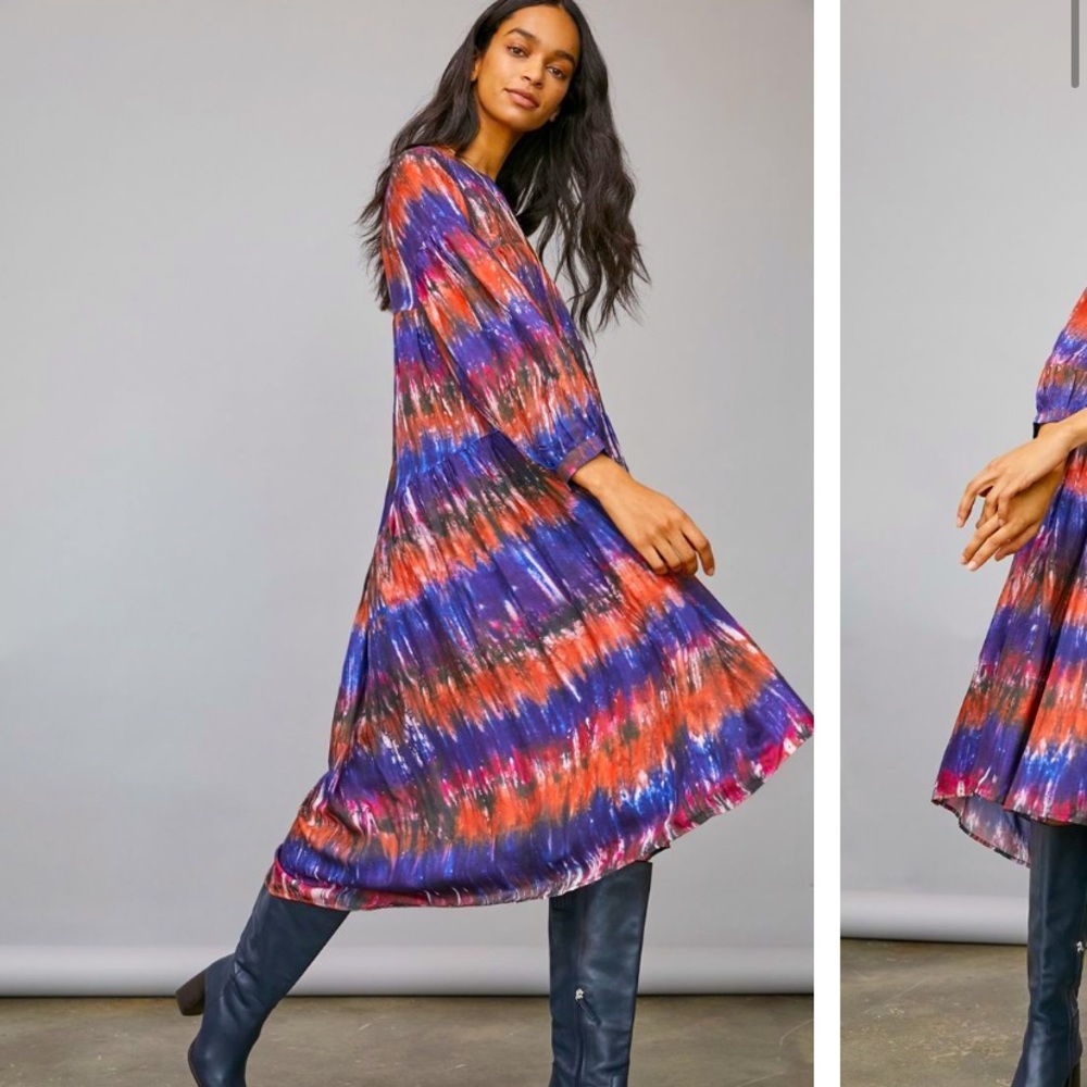 LAnthropologie Agatha Tie-Dye Maxi Dress Size SP